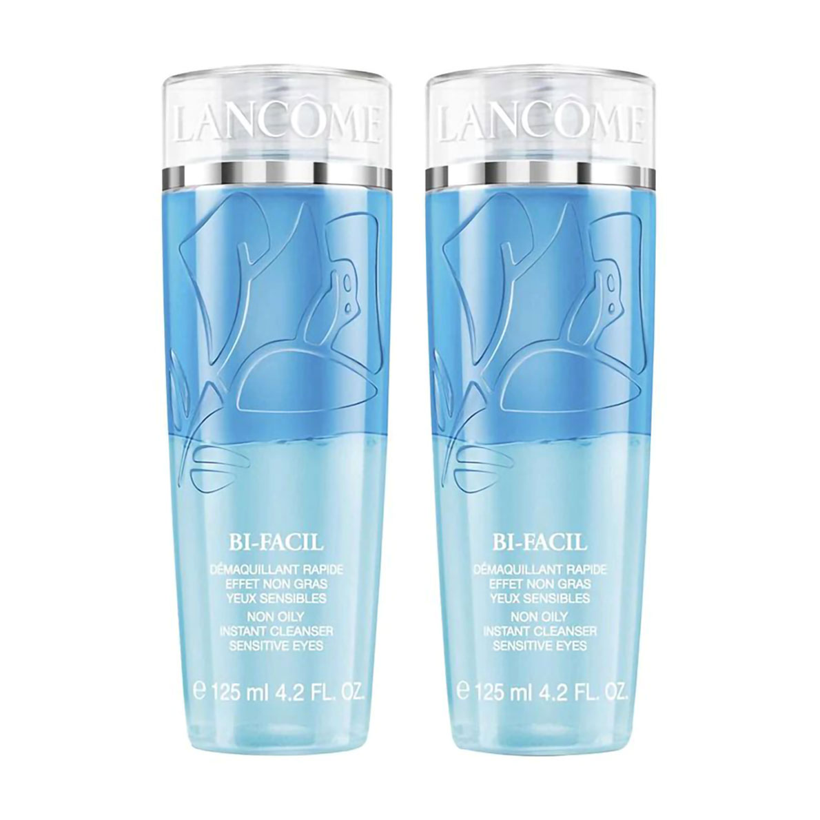 Акция на Двофазний засіб для зняття макіяжу з очей Lancome Bi-Facil Duo Non Oily Instant Cleanser Sensitive Eyes, 2*125 мл от Eva