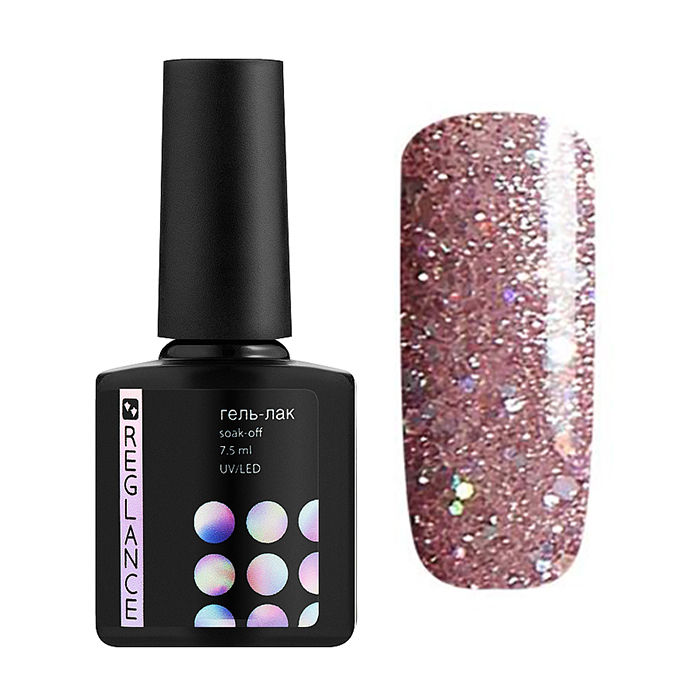 

Гель-лак для нігтів Reglance Gel Polish 065 Ніжний рожевий з блискітками, 7.5 мл
