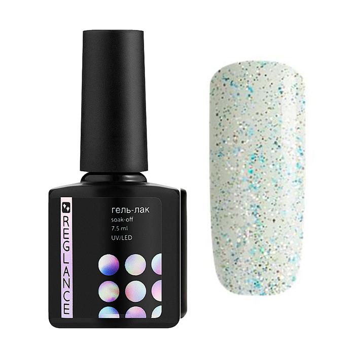 

Уцінка! Гель-лак для нігтів Reglance Gel Polish 178 Прозорий із блакитним глітером, 7.5 мл