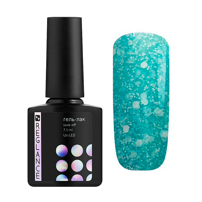 

Гель-лак для нігтів Reglance Gel Polish 190 Небесний з білими пластівцями, 7.5 мл
