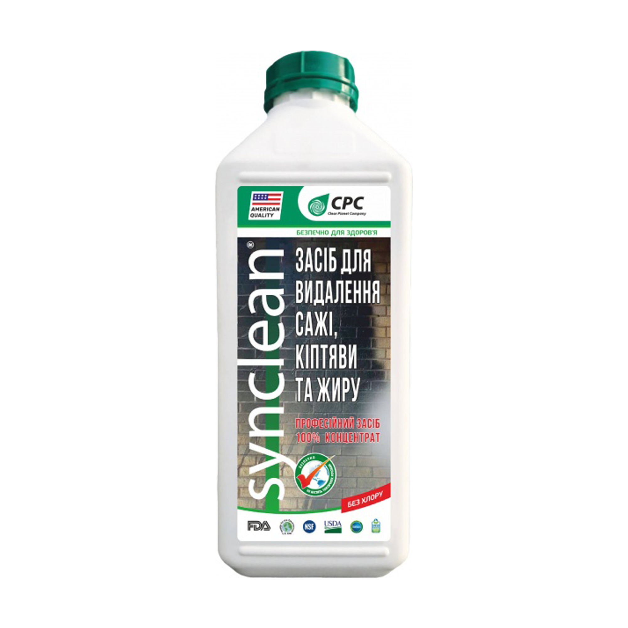 

Засіб для видалення сажі, кіптяви та жиру CPC Synclean без хлору, 1 л