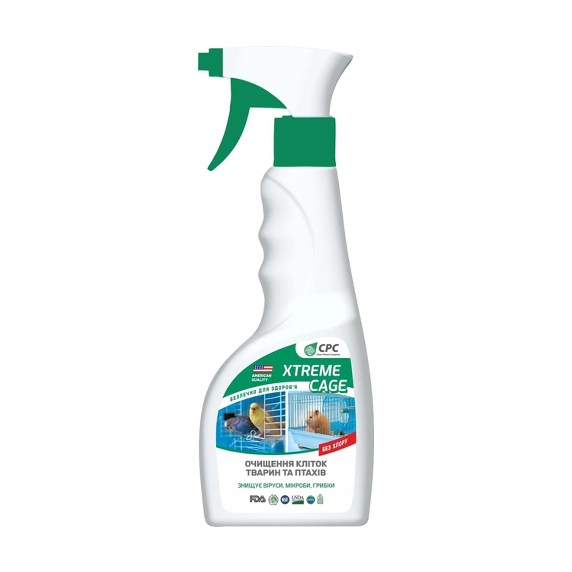 

Уцінка! Засіб для очищення кліток тварин та птахiв CPC Xtreme Cage без хлору, 500 мл