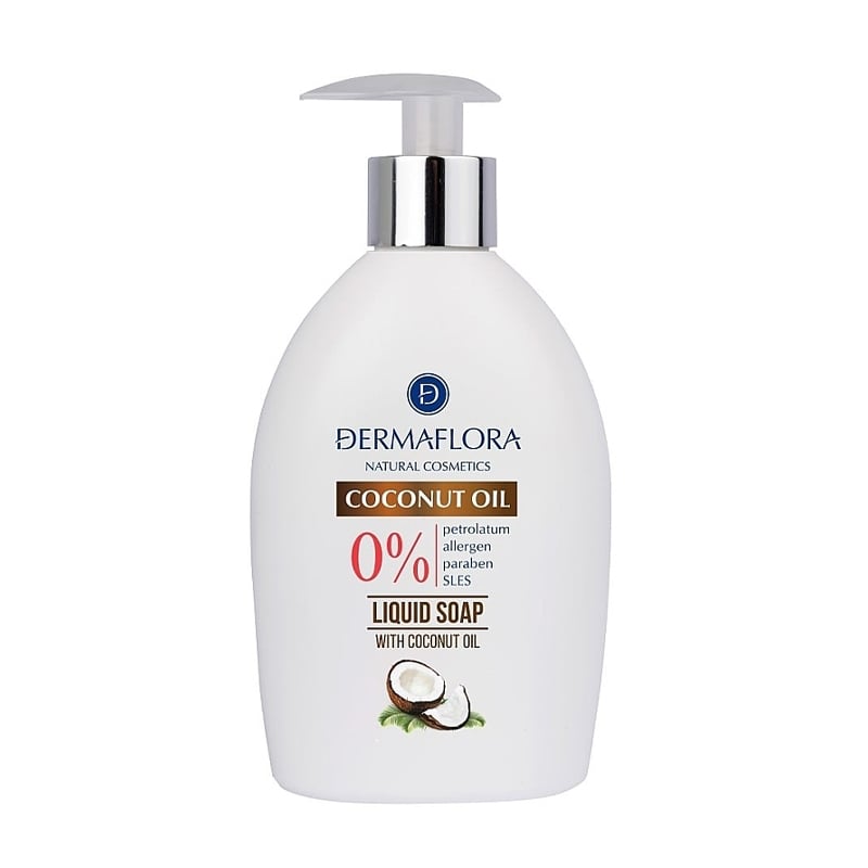 

Рідке мило для рук Dermaflora Coconut Oil Natural Liquid Soap з кокосовою олією, 400 мл
