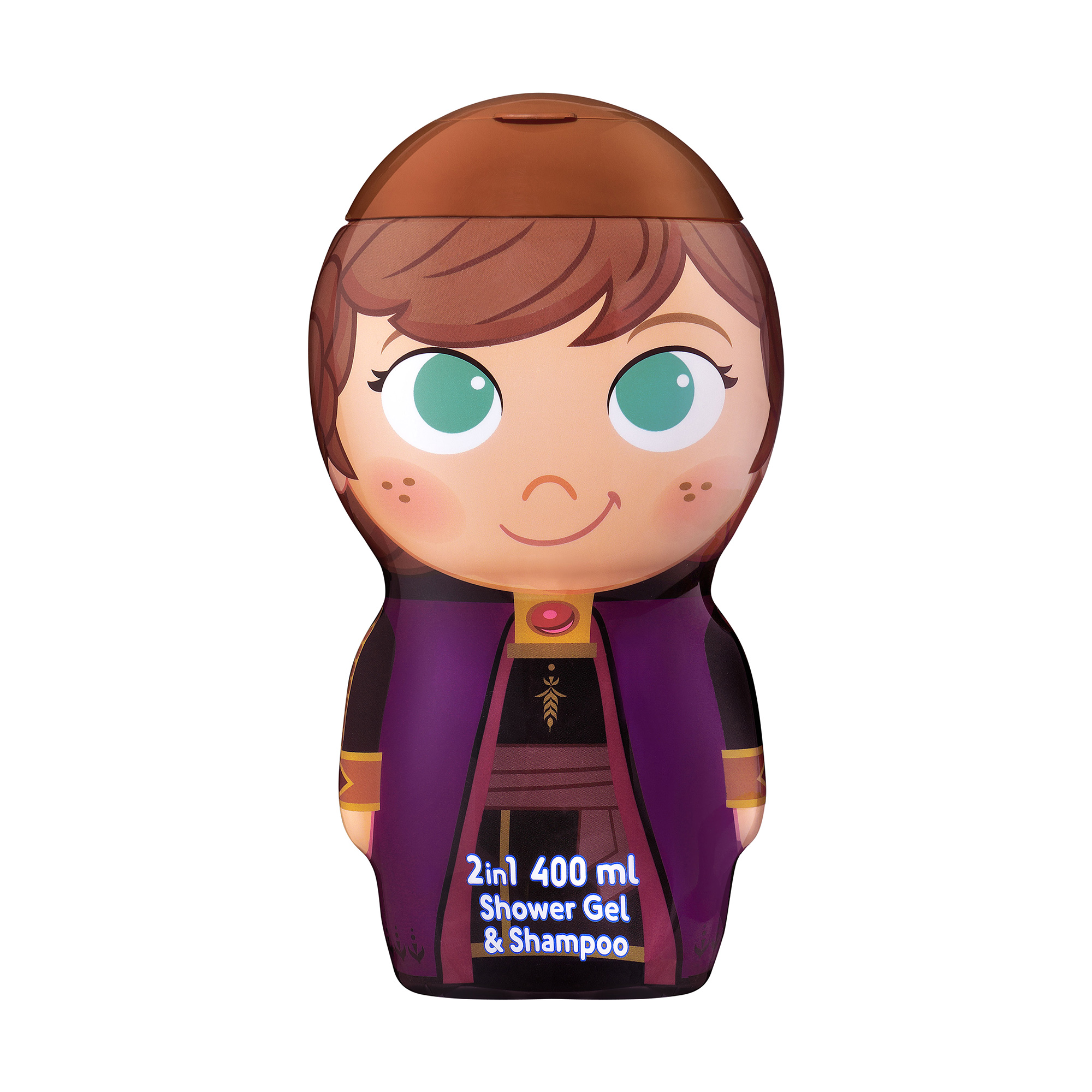 Дитячий шампунь-гель 2 в 1 для волосся та тіла Air-Val International Disney Frozen II 2 In 1 Shower & Gel Shampoo Anna 2D, 400 мл