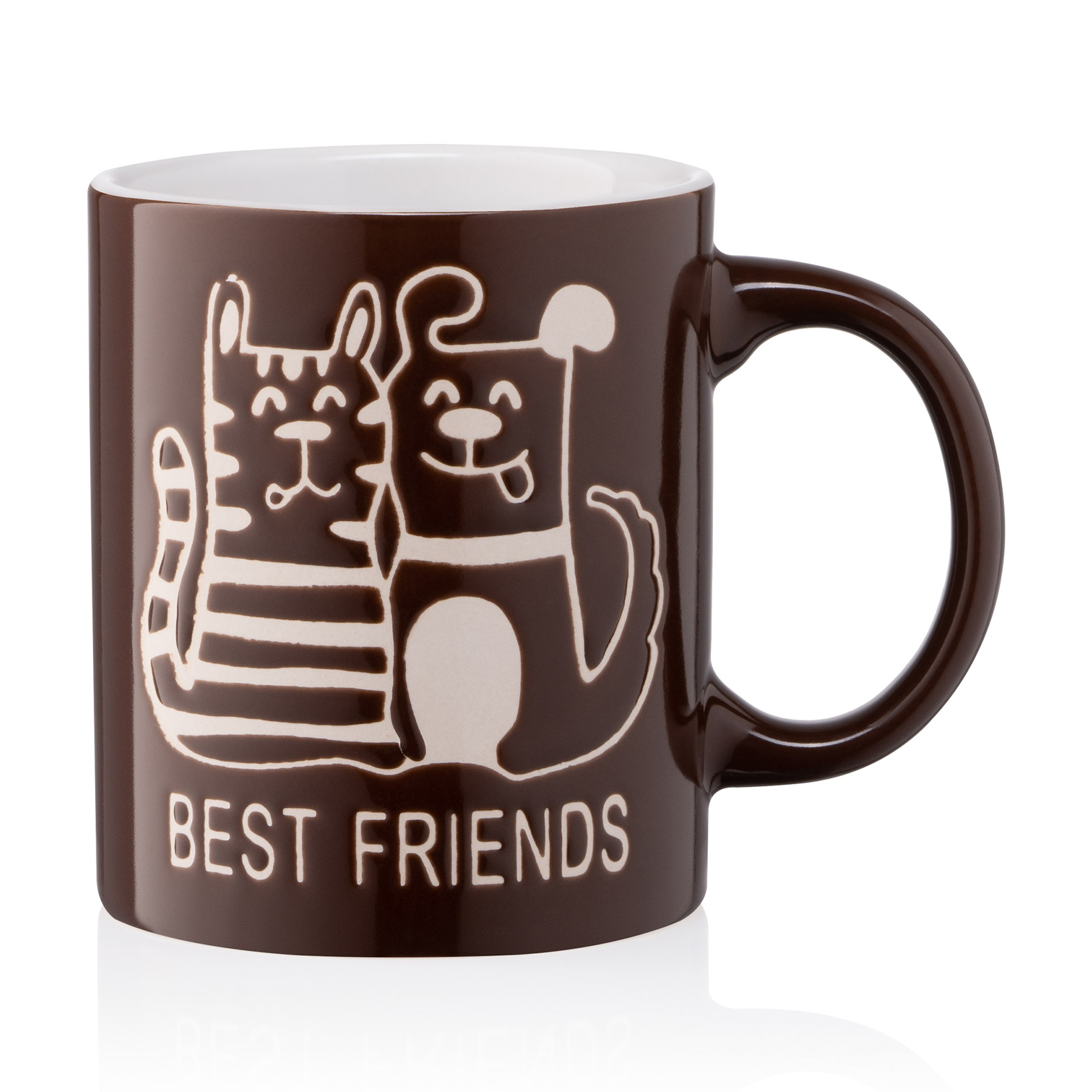

Чашка Ardesto Best Friends керамічна, коричнева, 330 мл (AR3471BR)