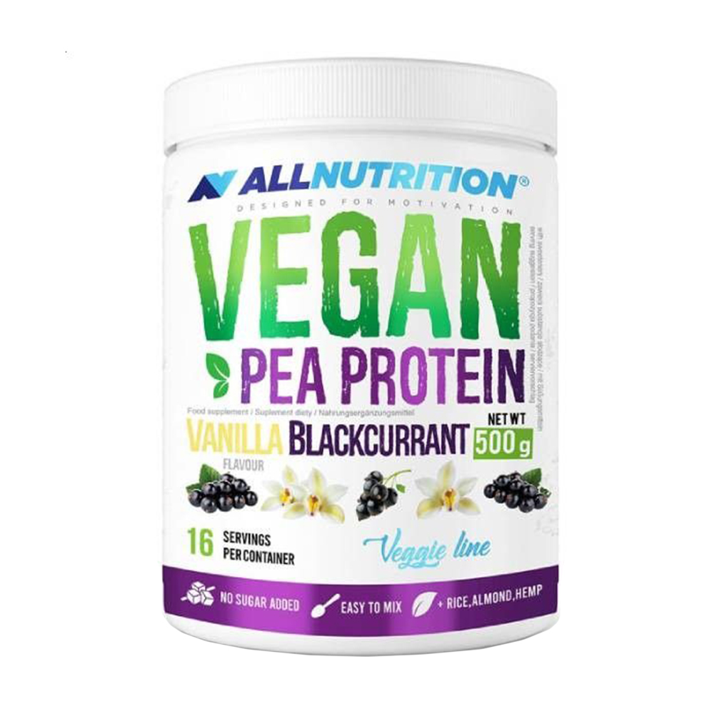 

Протеїн AllNutrition Vegan Pea Protein в порошку, зі смаком ванілі та чорної смородини, 500 г
