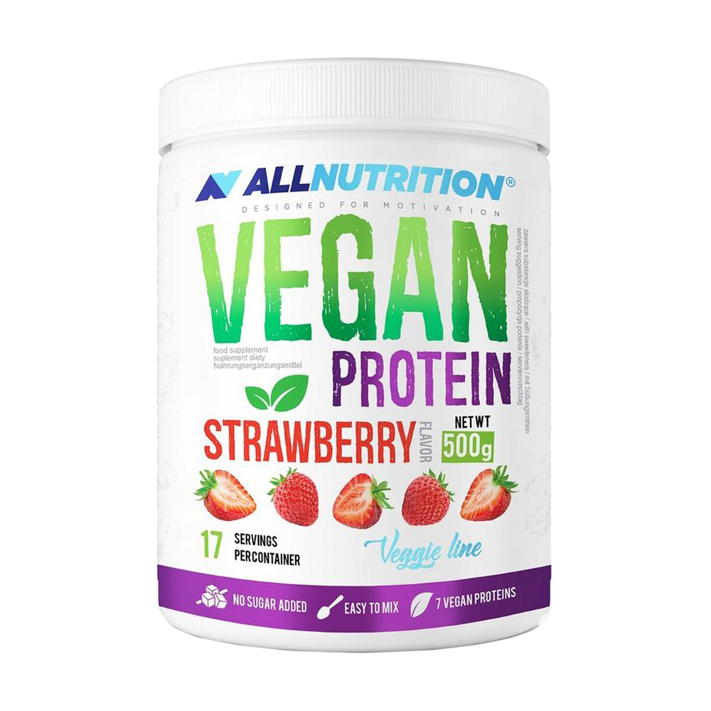 

Протеїн AllNutrition Vegan Protein в порошку, зі смаком полуниці, 500 г