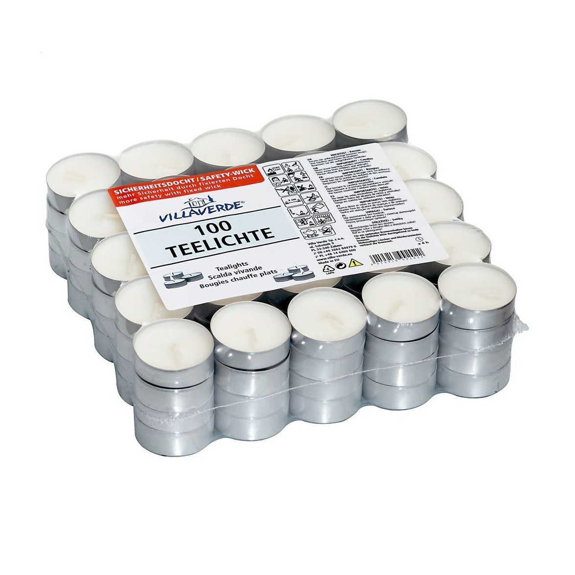 

Свічки Villa Verde Tealights білі, 100 шт