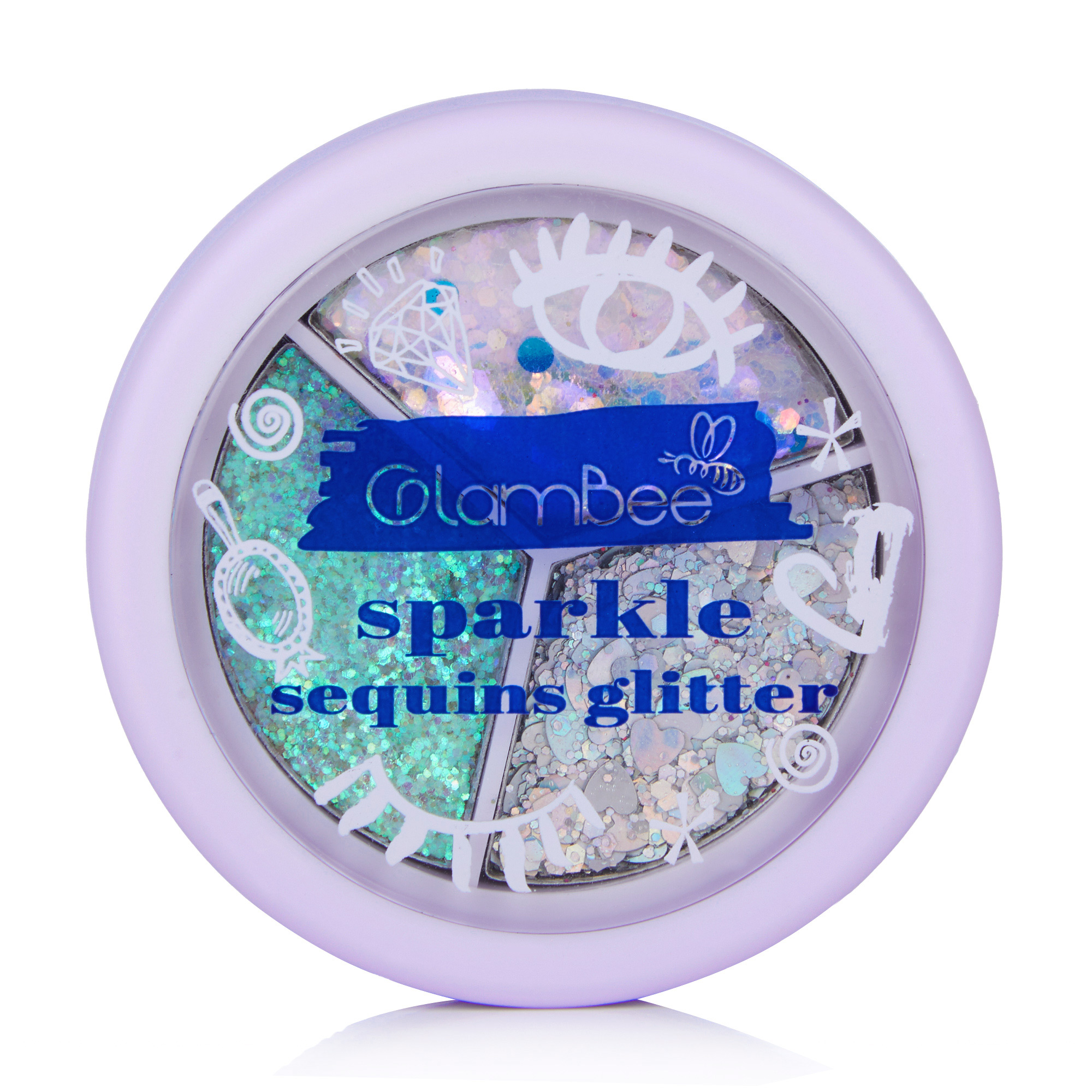 

Уцінка! Глітер для обличчя GlamBee Sparkle Тріо тон 01, 1.5 г
