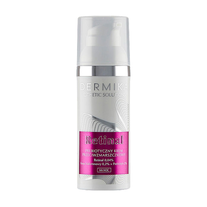 

Уцінка! Нічний крем для обличчя Dermika Esthetic Solutions Retinal Cream проти зморщок, із пребіотиками, 50 мл