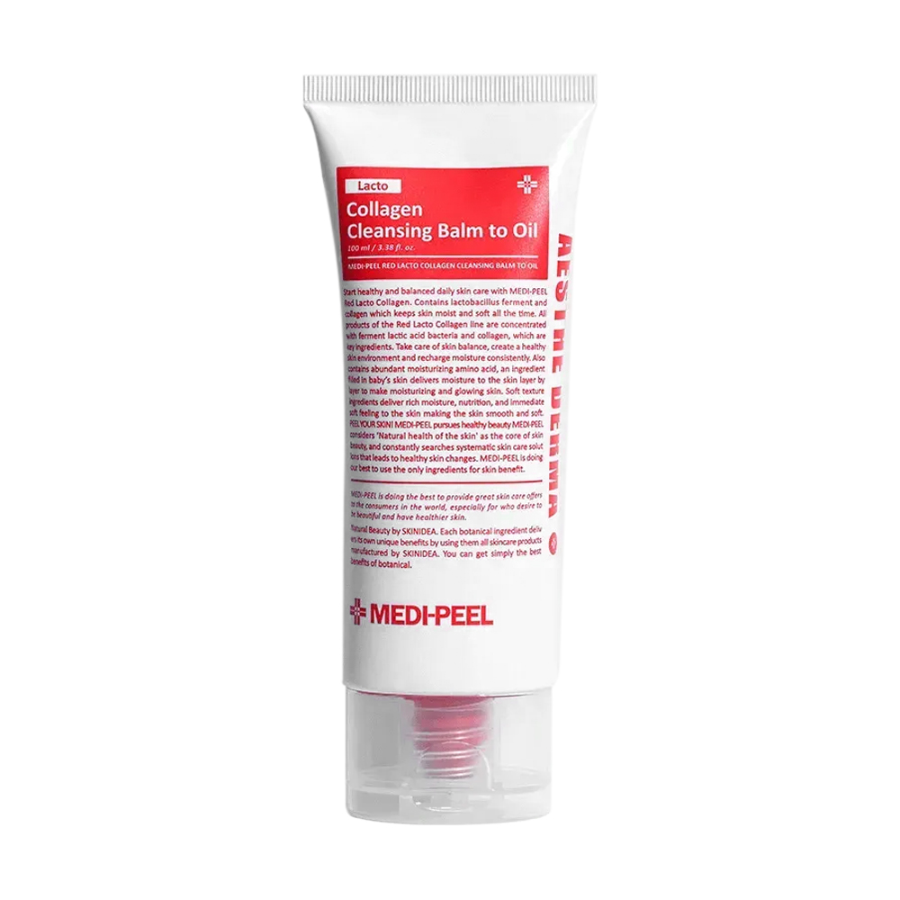 

Уцінка! Гідрофільний бальзам для обличчя Medi-Peel Red Lacto Collagen Cleansing Balm To Oil з лактобактеріями, 100 мл
