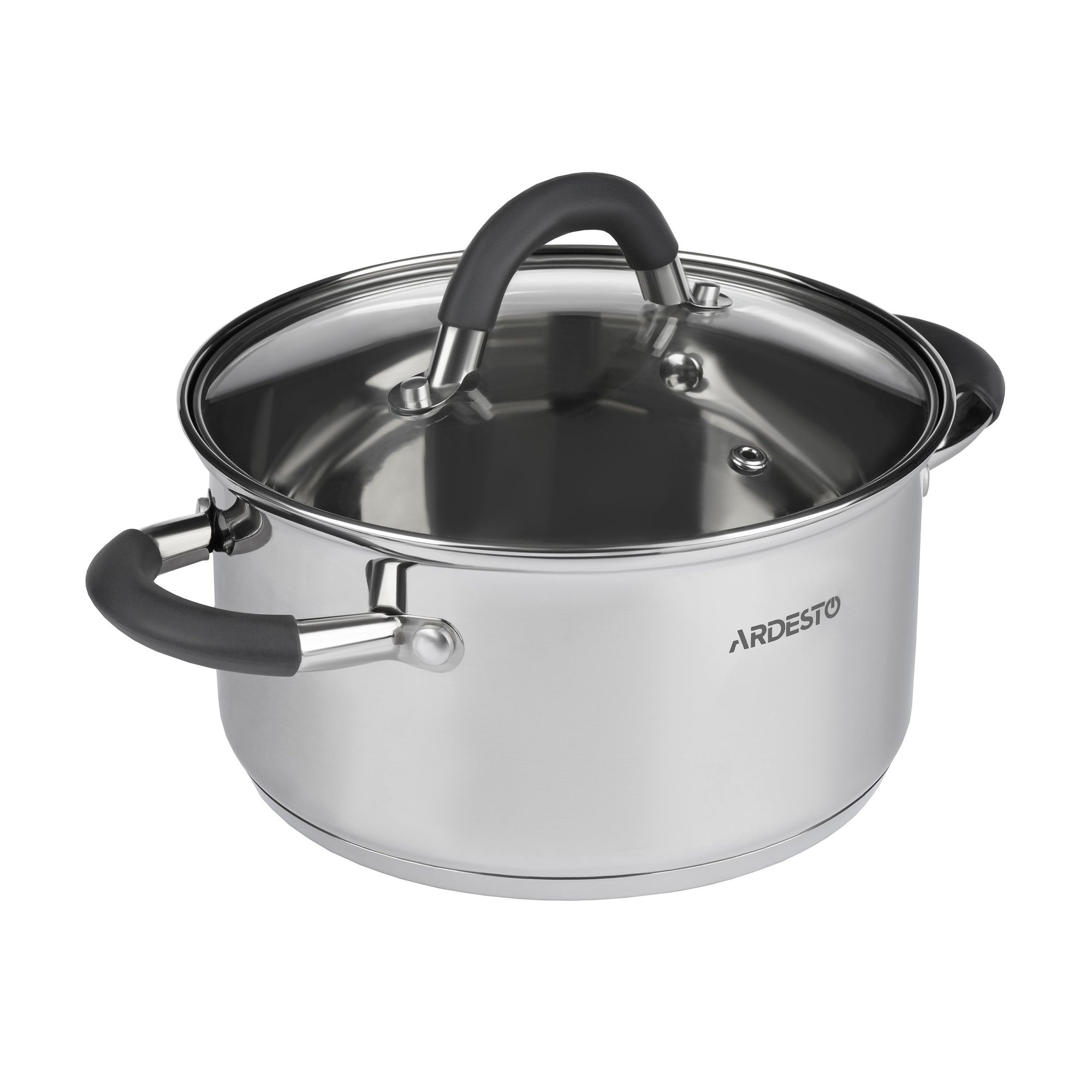 

Каструля Ardesto Gemini Salerno зі скляною кришкою, діаметр 12 см, 800 мл (AR1908CS)