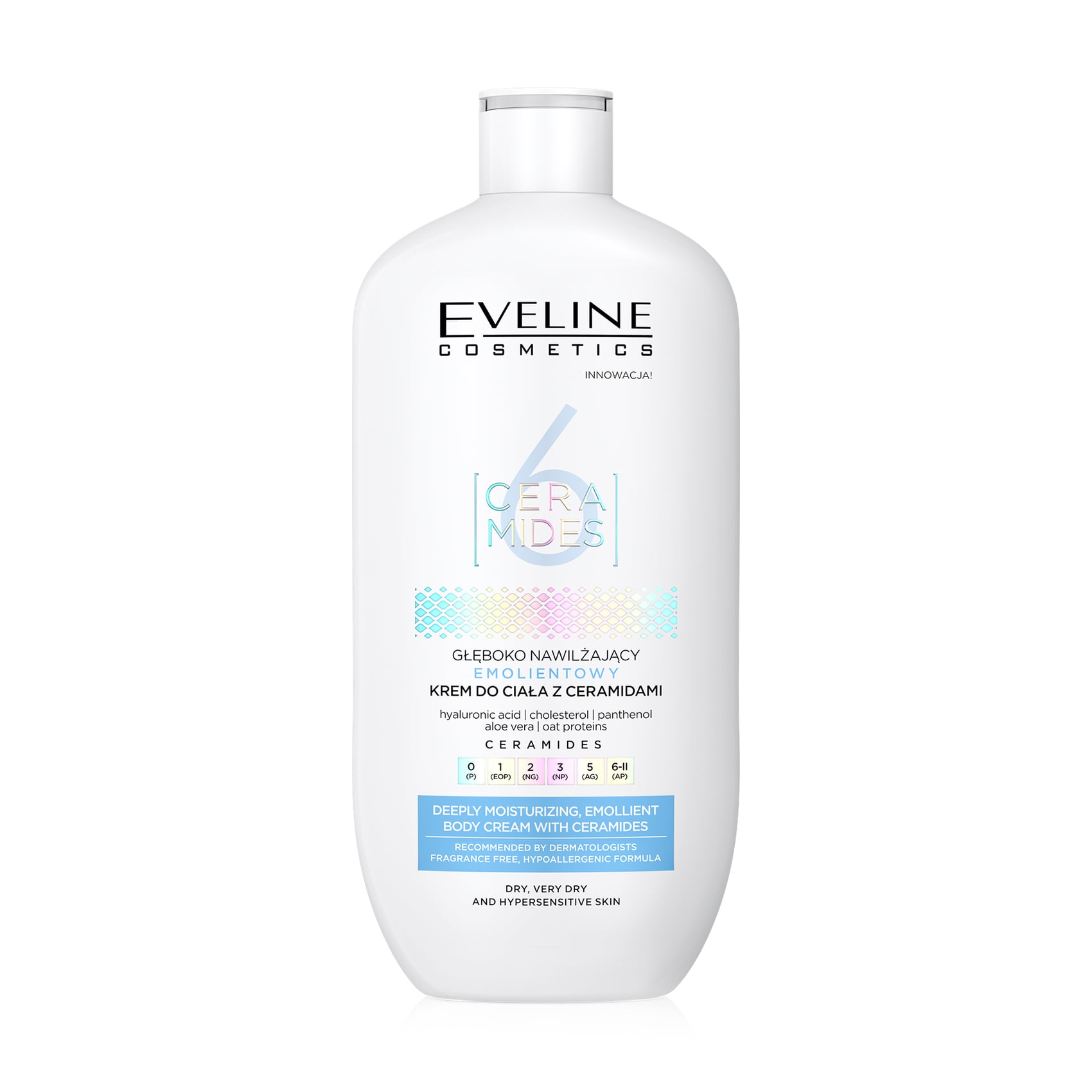 

Уцінка! Пом'якшувальний крем для тіла Eveline Cosmetics 6 Ceramides Deeply Moisturizing Emollient Body Cream з керамідами, 350 мл