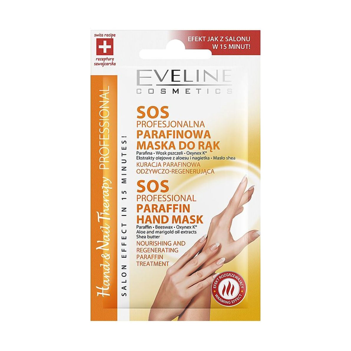 

Парафінова маска для рук Eveline Cosmetics Hand & Nail Therapy Professional Sos Professional Paraffin Hand Mask, 7 мл