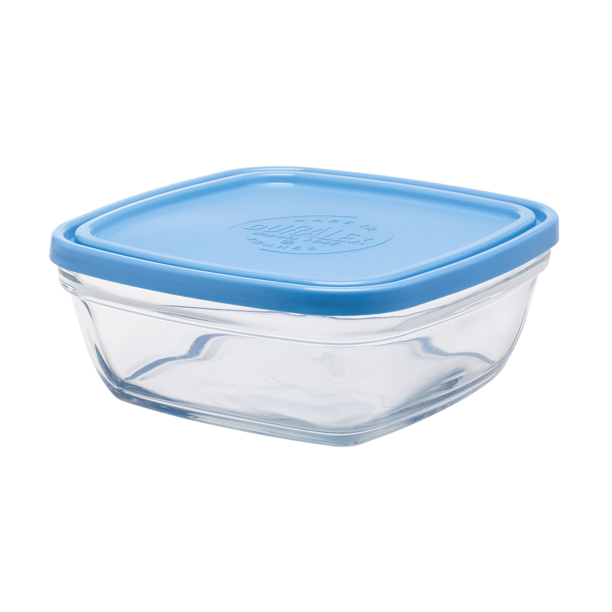 

Контейнер Duralex Lys Carre квадратний, з синьою кришкою, скляний, 23 см, 3.1 л (9024AM06)