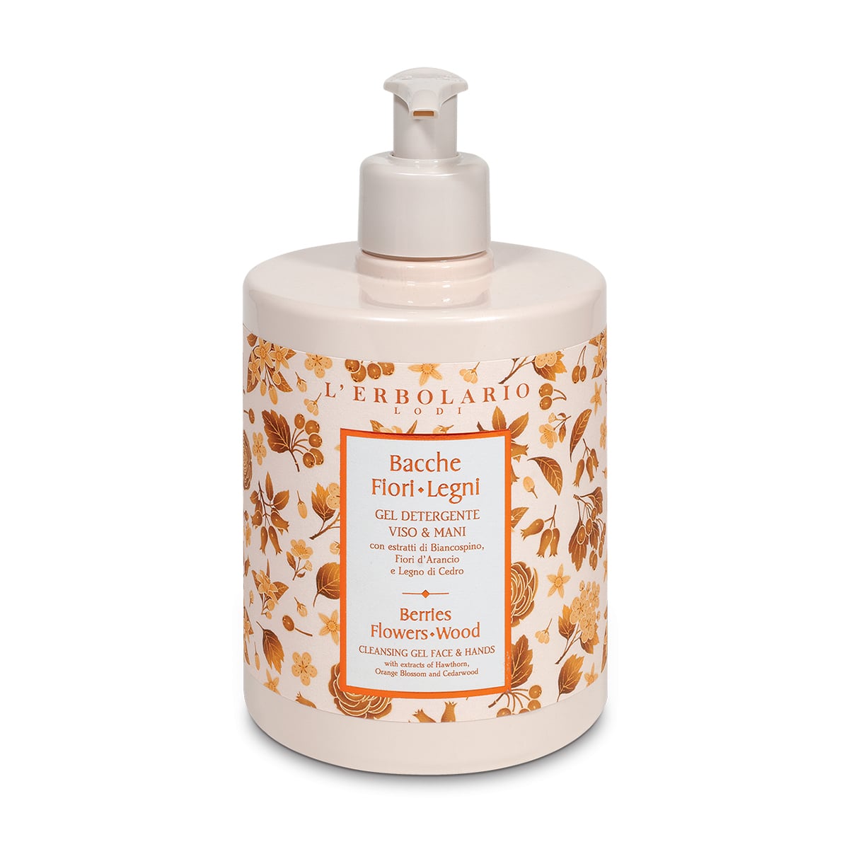 

Уцінка! Очищувальний гель для обличчя та рук L'Erbolario Berries Flowers Wood Cleansing Gel Face & Hands Сади Ломбардії, 500 мл