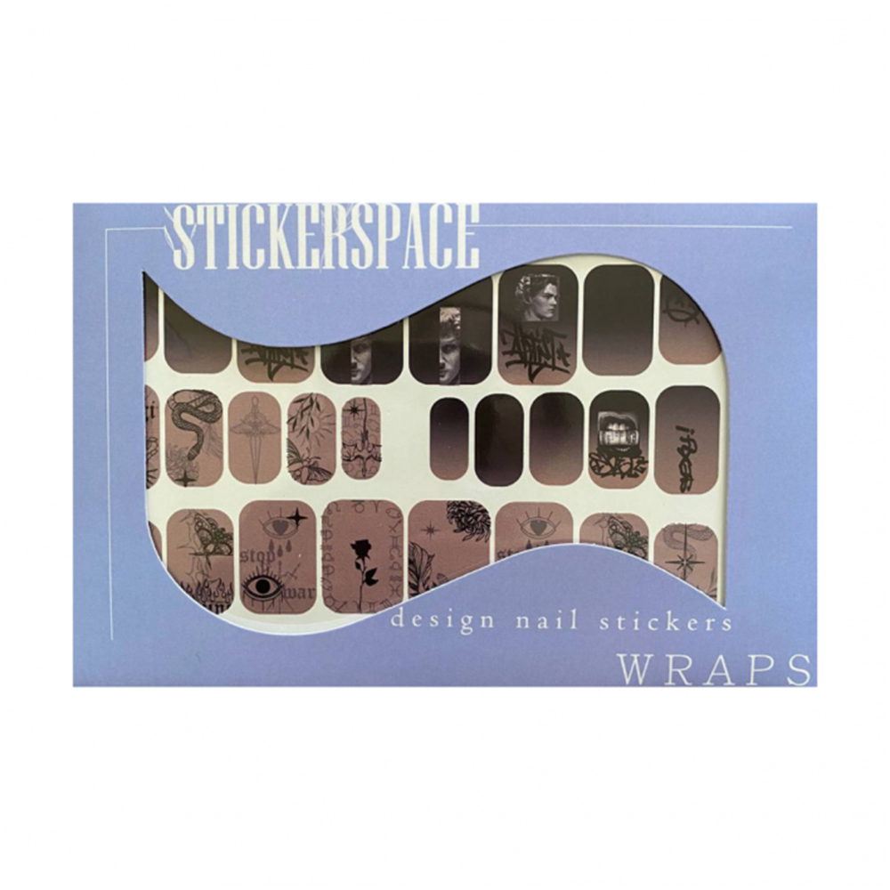 

Уцінка! Наліпки для дизайну нігтів StickersSpace Aesthetics Standart (101112)