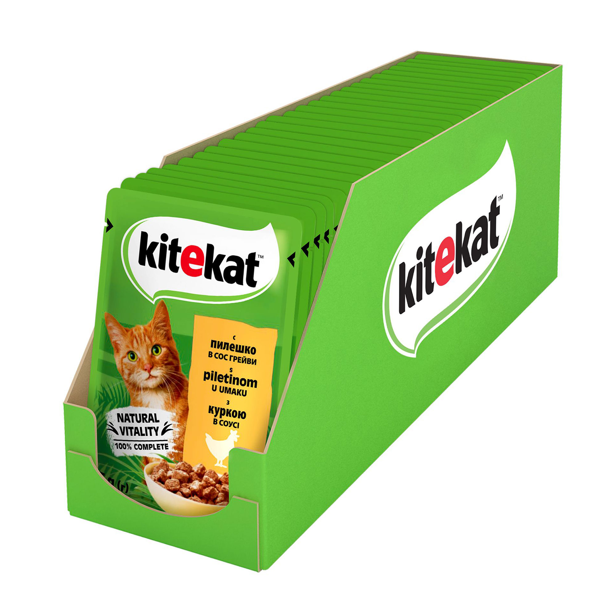 

Вологий корм для дорослих кішок Kitekat з куркою у соусі, 85 г