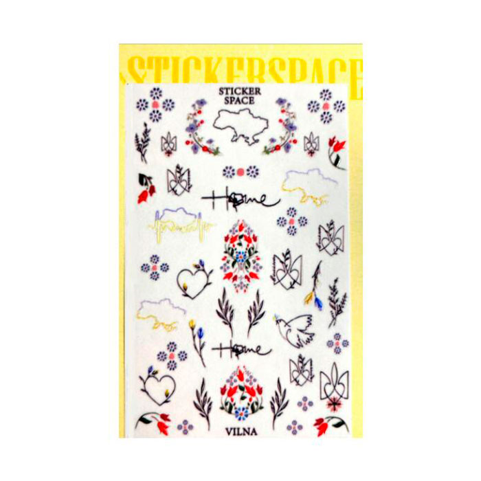

Наліпки для дизайну нігтів StickersSpace Vilna Mini (27022)