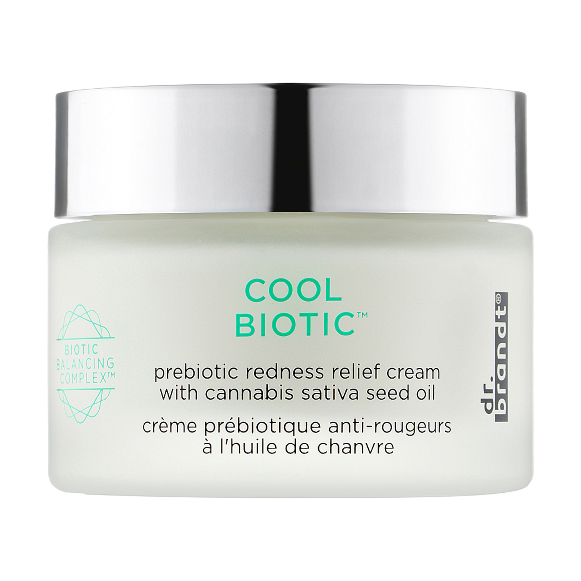 

Заспокійливий крем для обличчя Dr. Brandt Cool Biotic Prebiotic Redness Relief Cream для зняття почервоніння, з пробіотиком, 50 мл