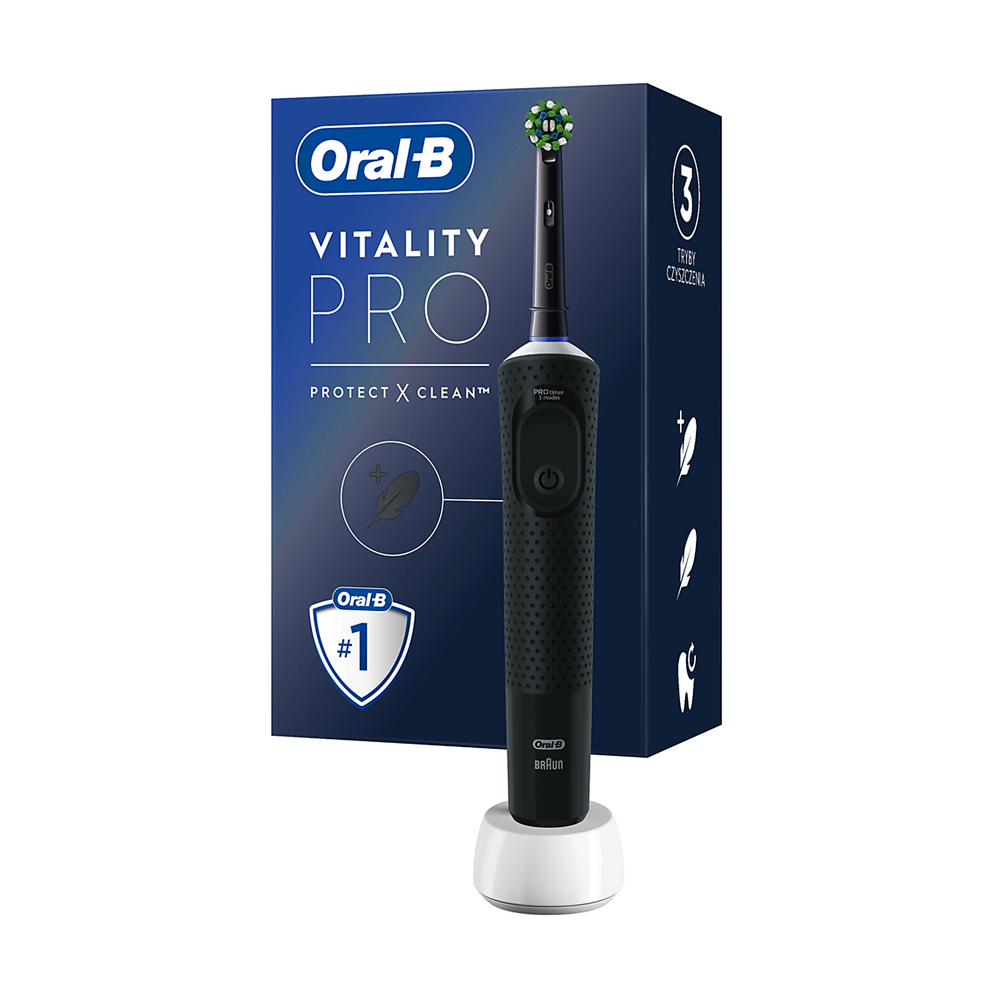 

Уцінка! Електрична зубна щітка Oral-B Vitality Pro Protect X Clean, Black