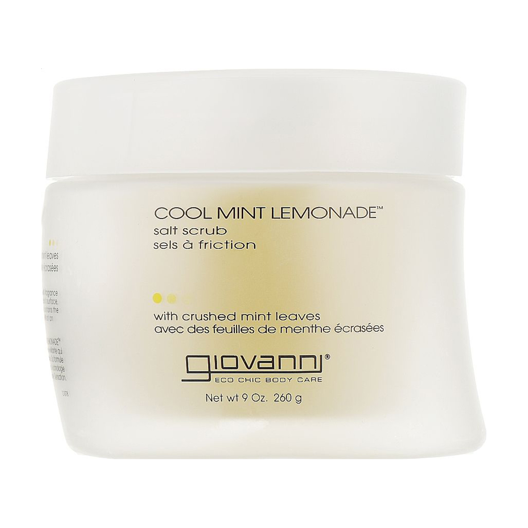 

Уцінка! Скраб для тіла Giovanni Cool Mint Lemonade Salt Scrub з подрібненим листям м'яти, 260 г