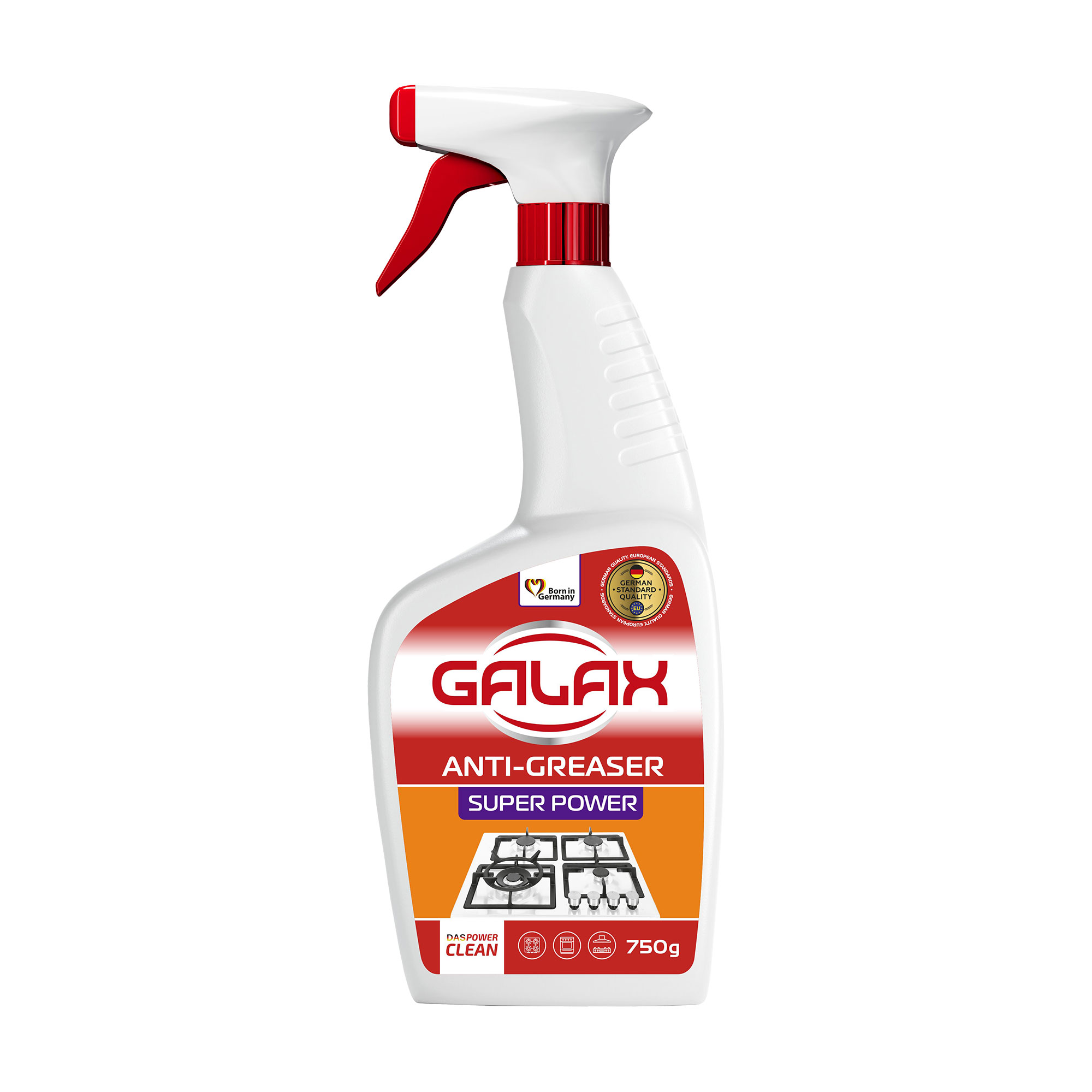 

Засіб для видалення жиру з кухонних поверхонь Galax Das Power Clean Анти-Жир, 750 г