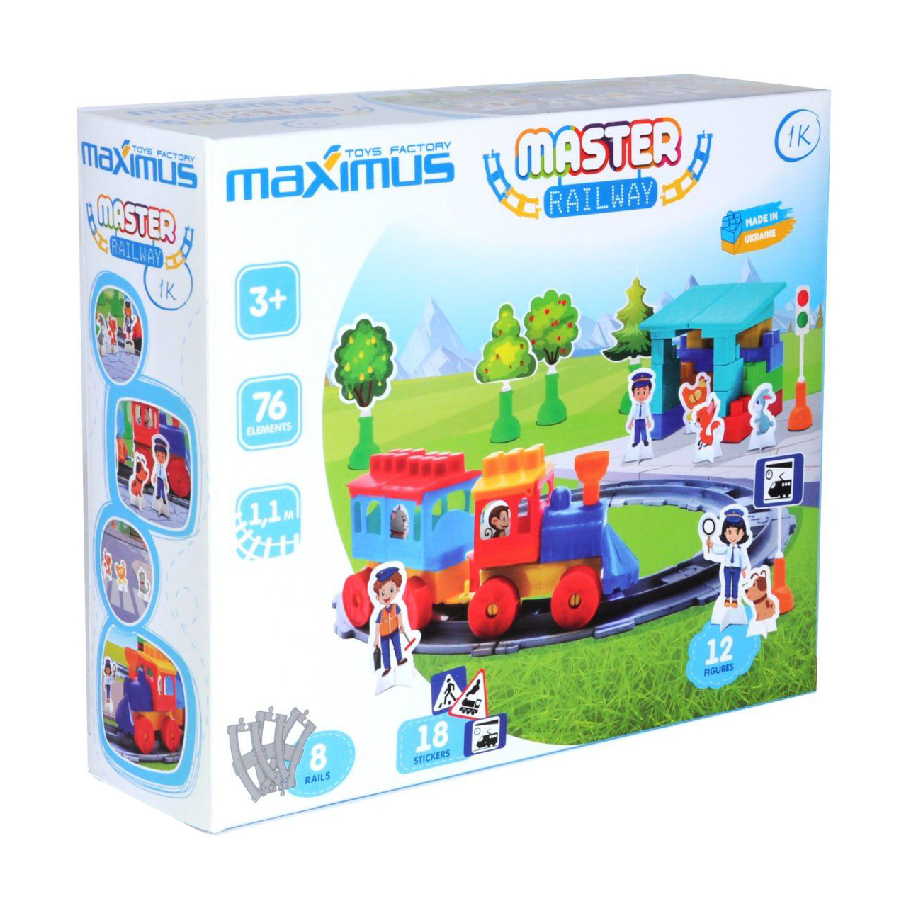 

Конструктор Maximus Майстер 1К Залізна дорога, від 3 років, 76 елементів (5208)