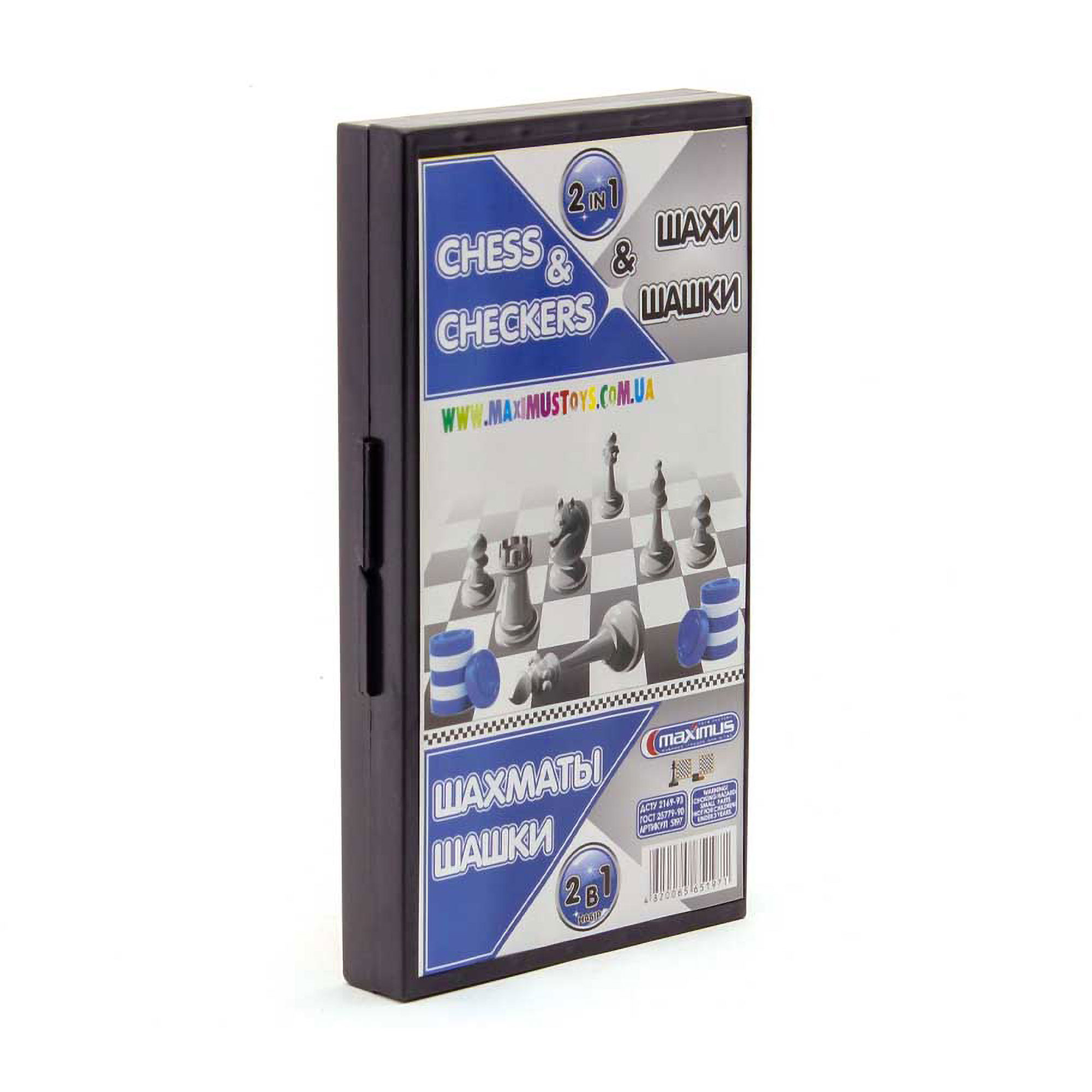 

Настільна гра Maximus Шахи & шашки 2 в 1, від 3 років (5197)