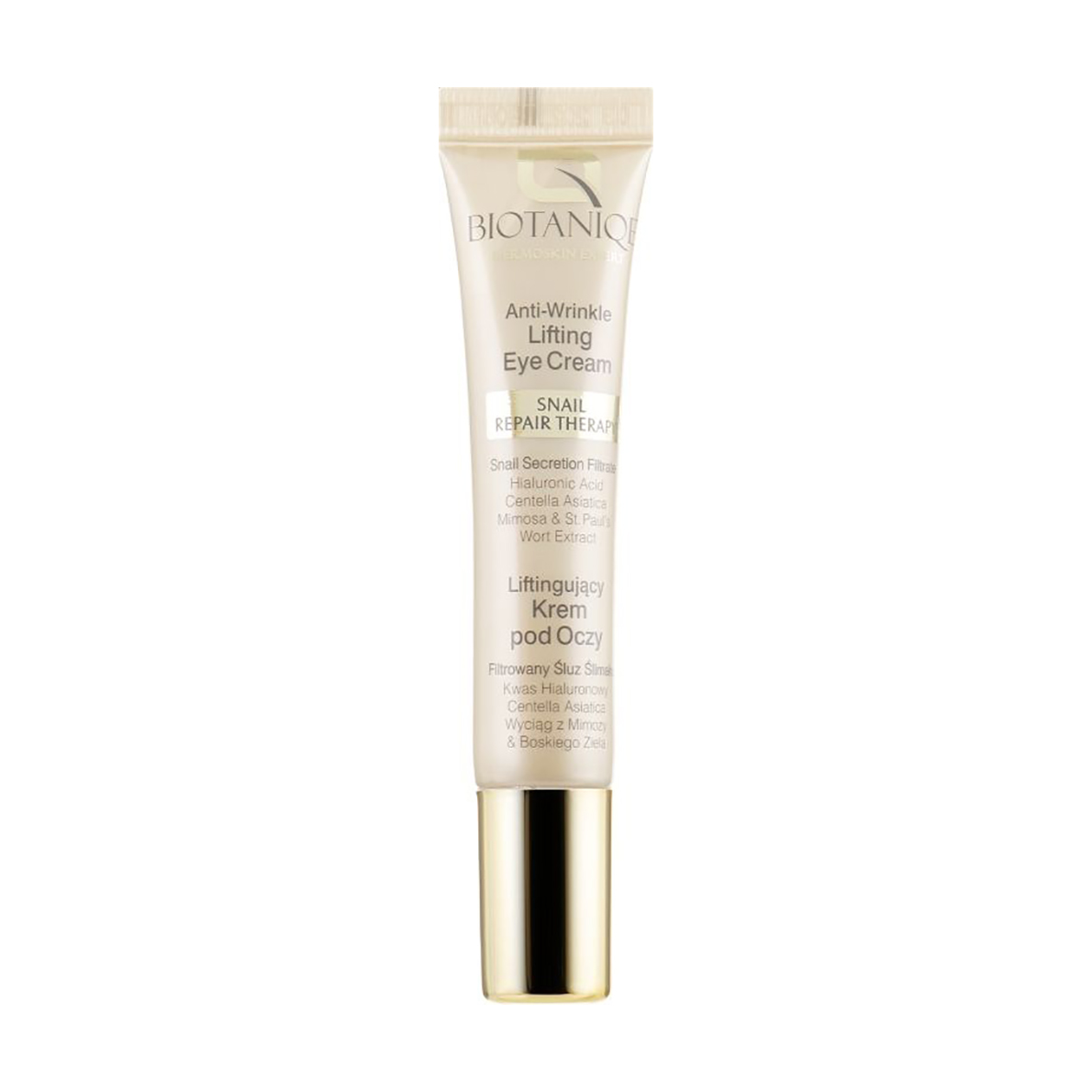 

Підтягувальний крем для шкіри навколо очей Biotaniqe Snail Repair Therapy Anti-Wrinkle Lifting Eye Cream 50+ проти зморщок, 15 мл