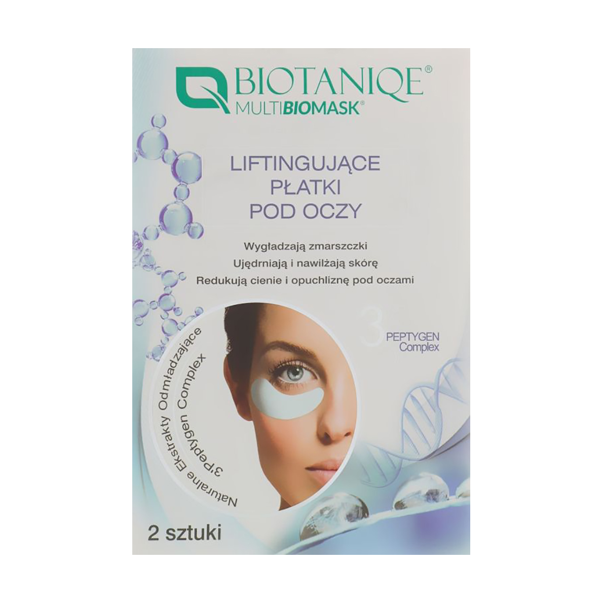 

Уцінка! Патчі для шкіри навколо очей Biotaniqe Multibiomask Lifting Eye Pads, 2 шт