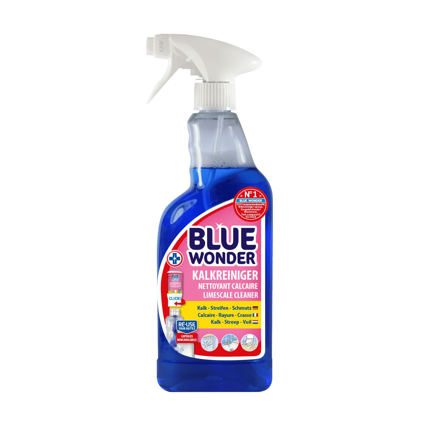 

Спрей для чищення ванн Blue Wonder Kalkreiniger Spray проти вапняного нальоту, 750 мл