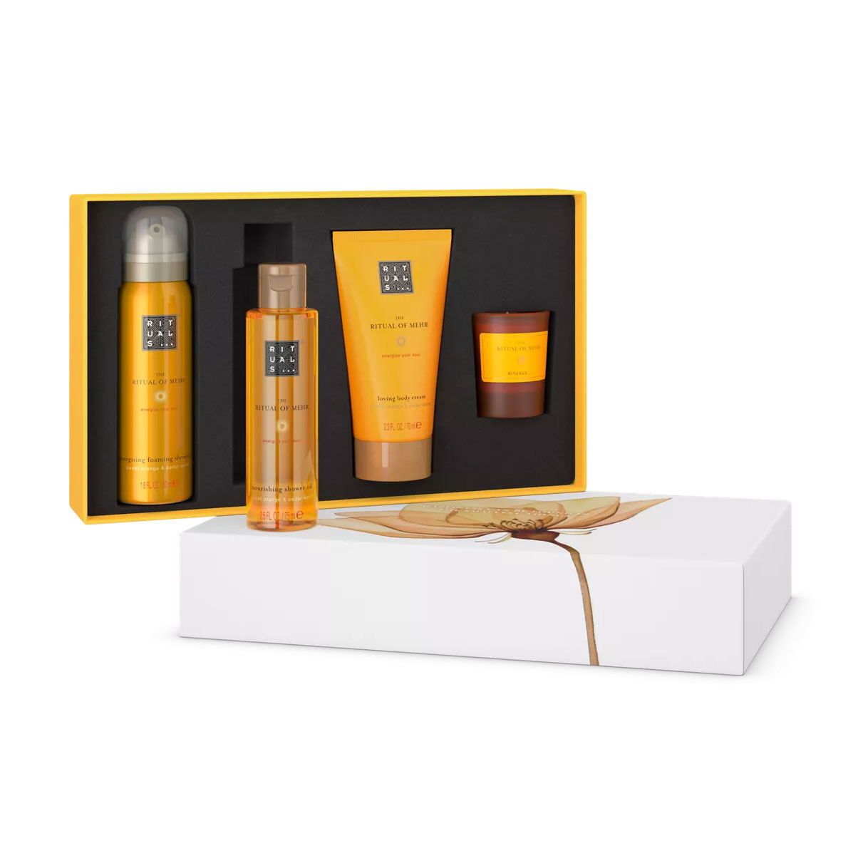 

Набір Rituals The Ritual of Mehr Gift Set S (гель-піна для душу, 50 мл + олія для душу, 75 мл + крем для тіла, 70 мл + свічка, 25 г)