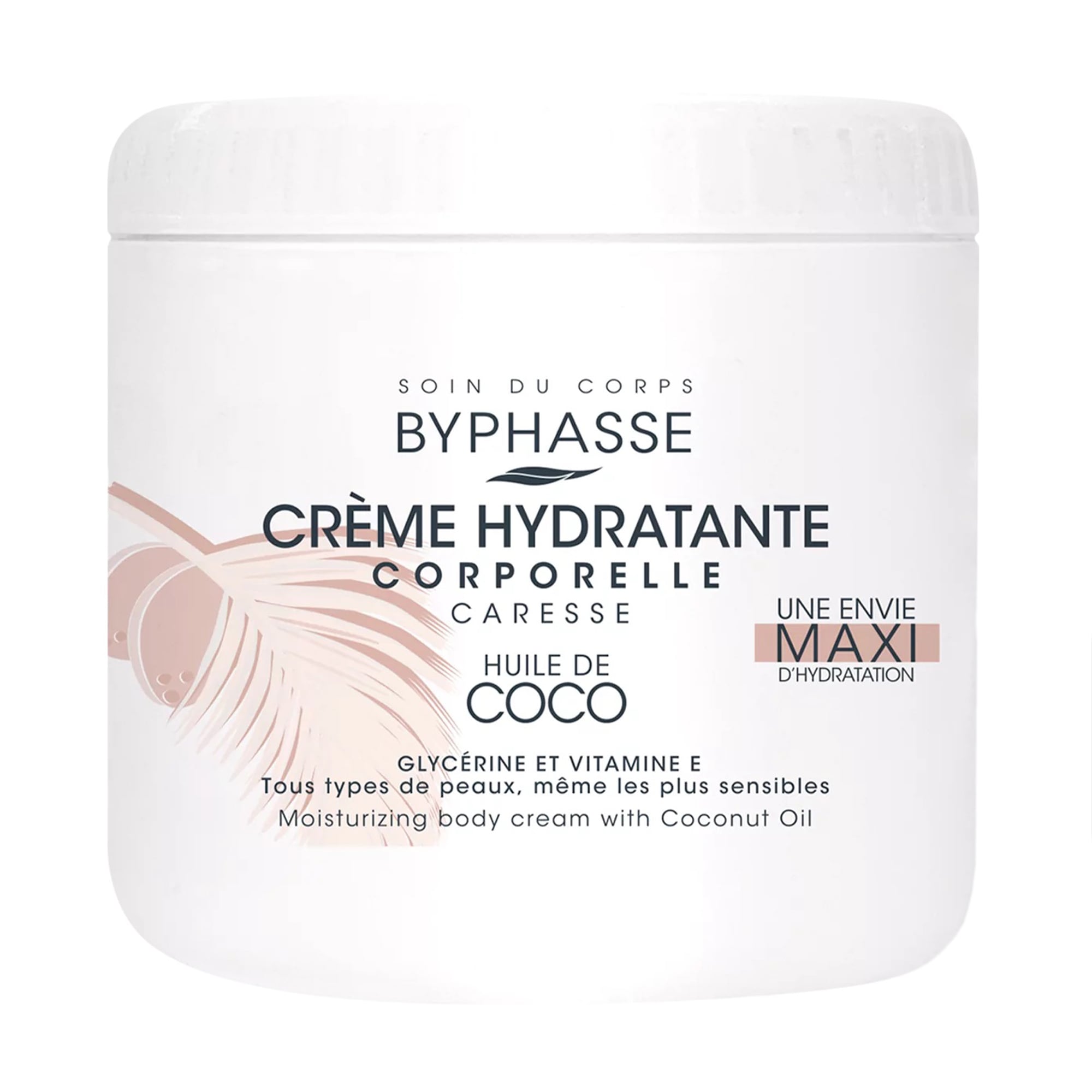 

Зволожувальний крем для тіла Byphasse Creme Hydratante з кокосовою олією, 500 мл