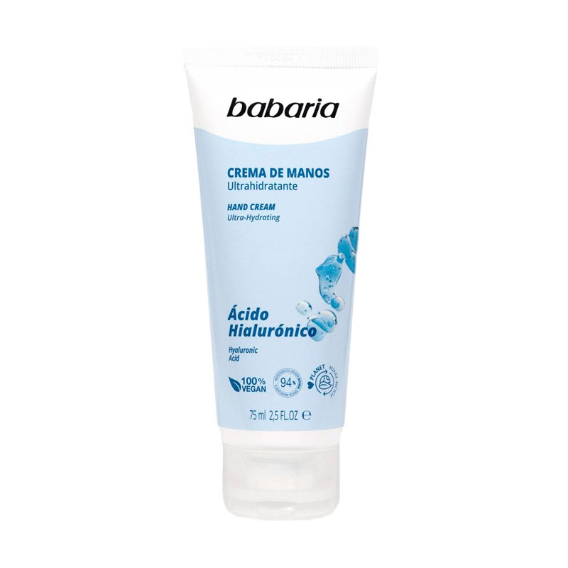 

Крем для рук Babaria Hyaluronic Acid Ultra-Hydrating Hand Cream з гіалуроновою кислотою, 75 мл