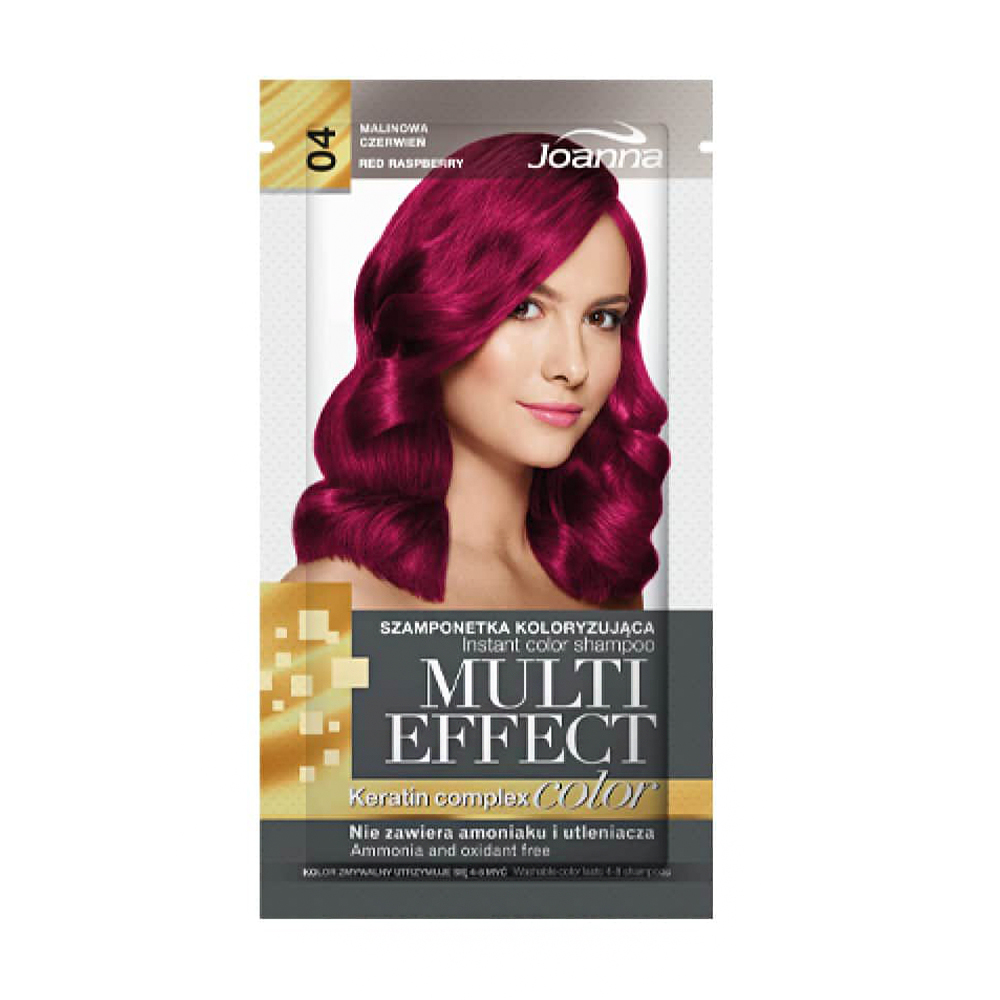 

Уцінка! Відтінковий шампунь для волосся Joanna Multi Effect Color Keratin Complex 04 Red Raspberry, 35 г
