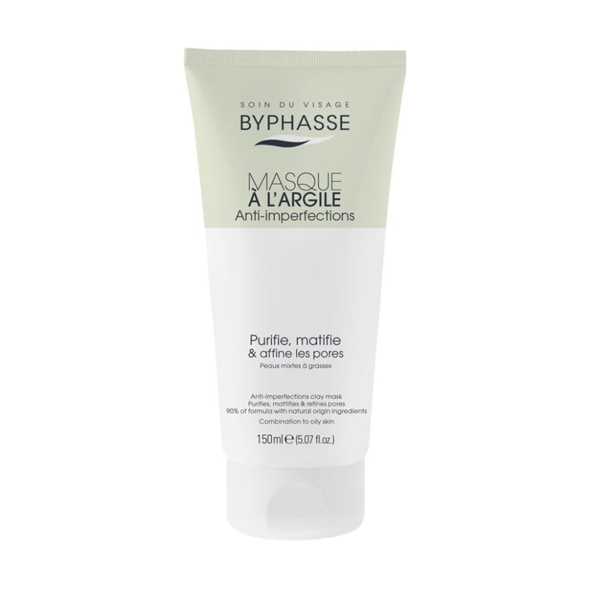 

Глиняна маска для обличчя Byphasse Anti-imperfections Clay Mask проти недоліків шкіри, для комбінованої та жирної шкіри, 150 мл