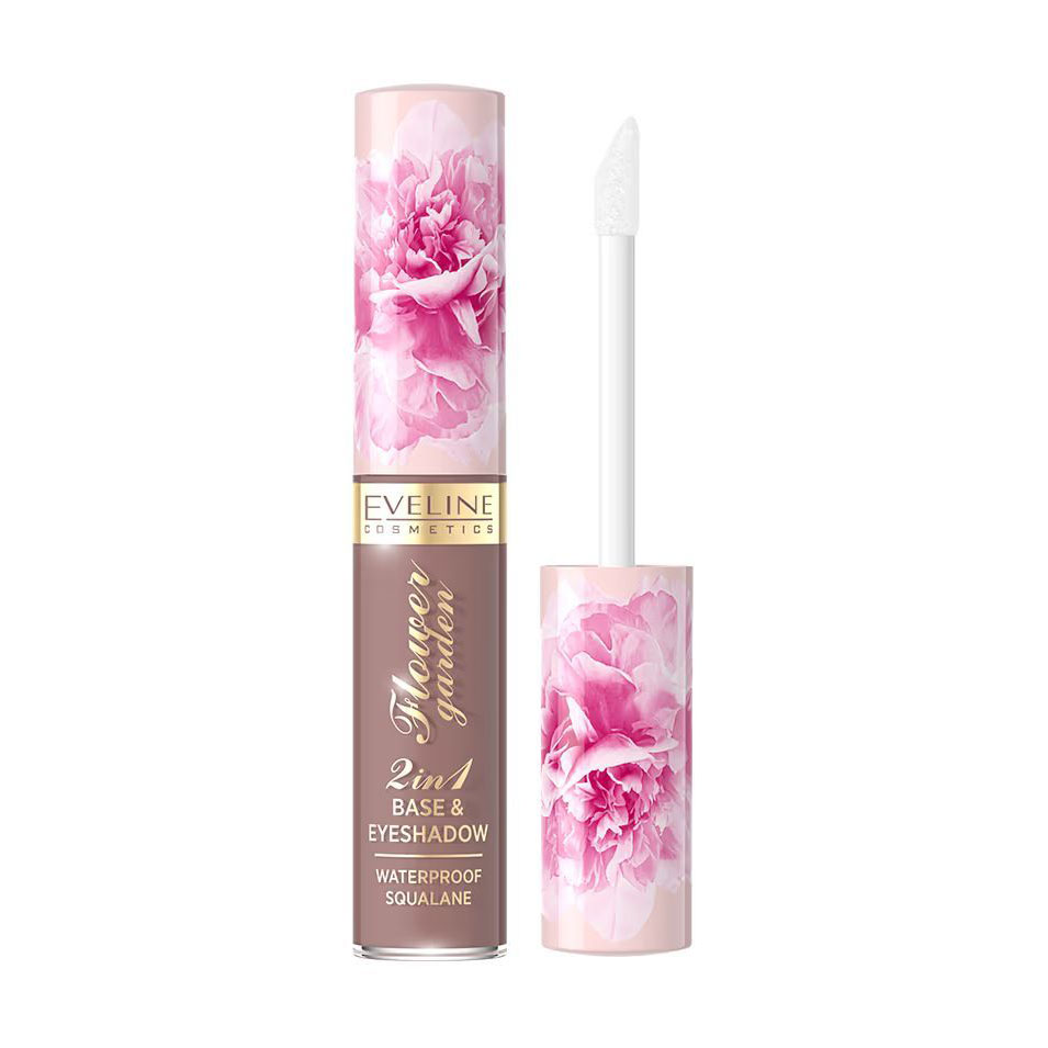 

Уцінка! Рідкі тіні для повік Eveline Cosmetics Flower Garden 2in1 Base & Eyeshadow тон 03, 6.5 мл