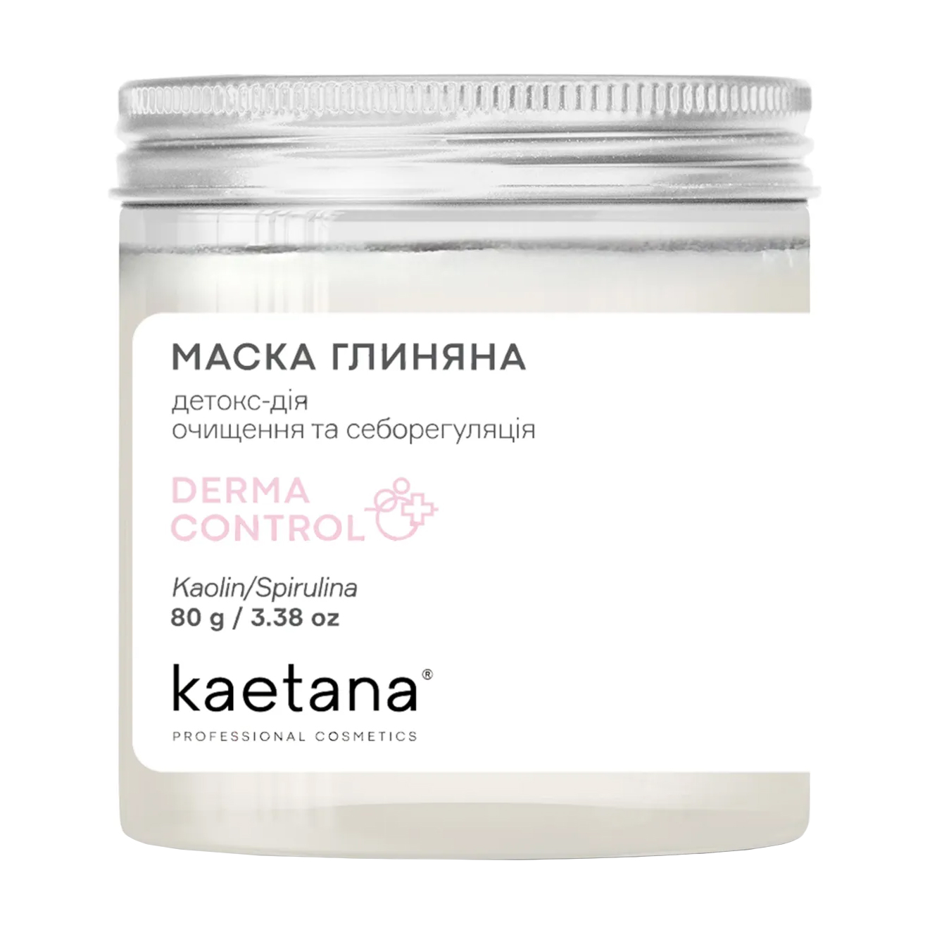 

Уцінка! Глиняна маска для обличчя Kaetana Derma Control Детокс-дія, очищення та себорегуляція, 80 г