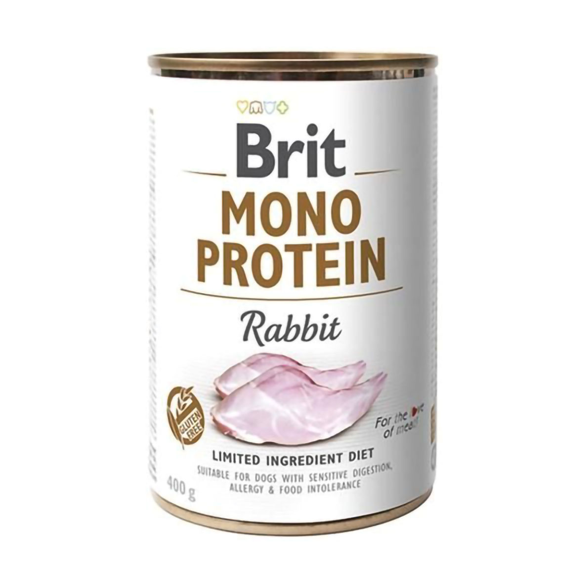 

Вологий корм для собак з чутливим травленням Brit Mono Protein Rabbit з кроликом, 400 г