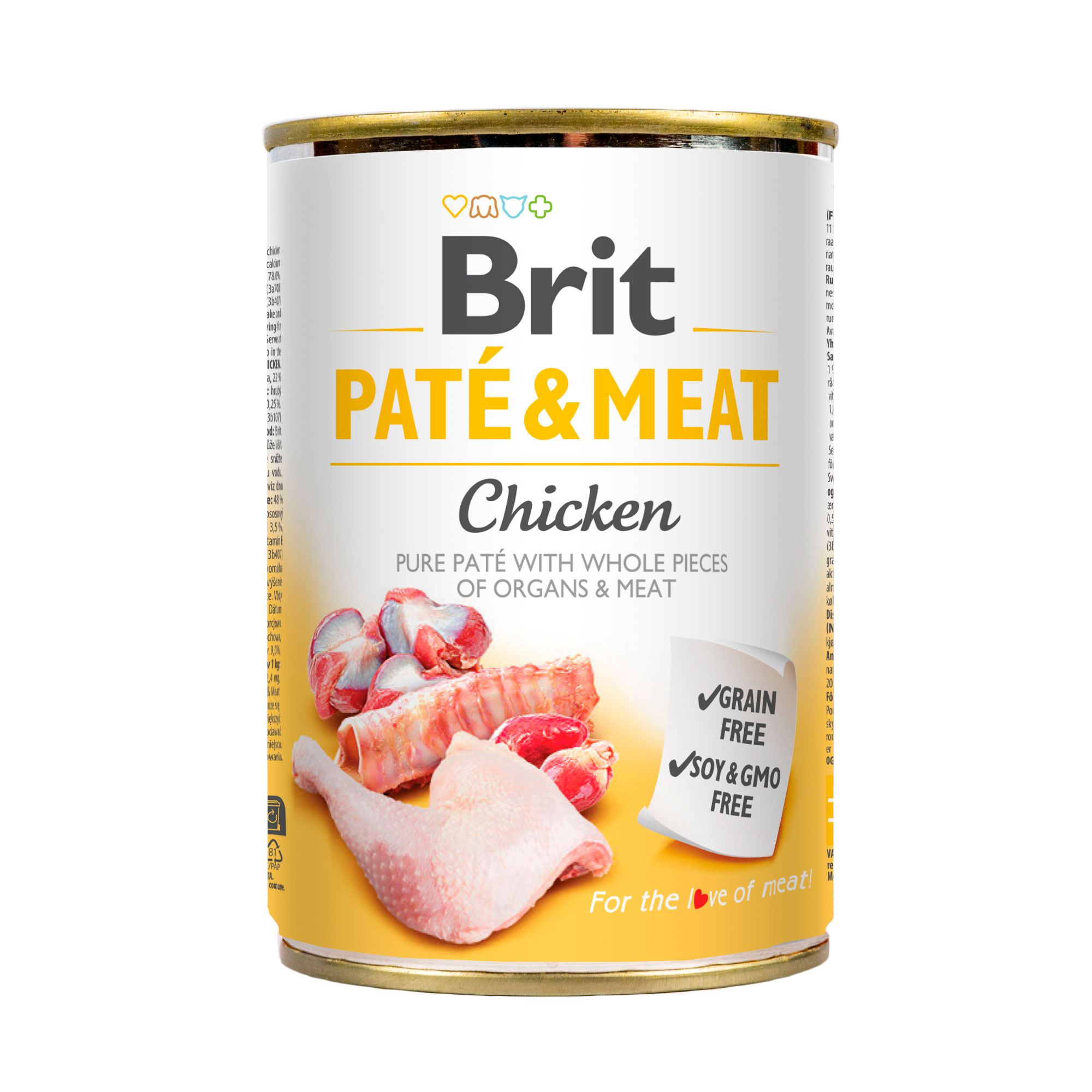 

Вологий корм для дорослих собак Brit Care Pate and Meat з куркою, 400 г