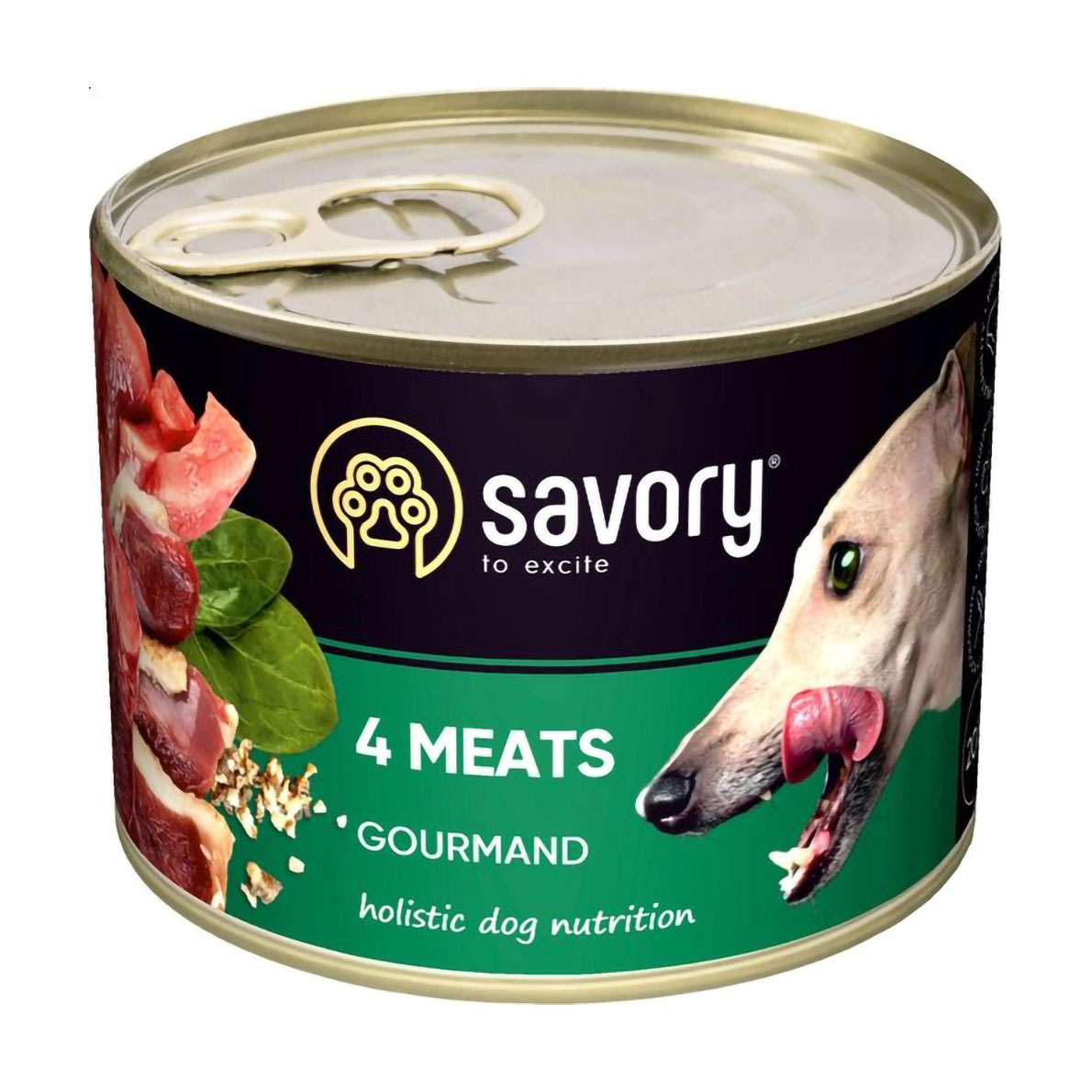 

Вологий корм для дорослих собак Savory Gourmand 4 види м'яса, 200 г