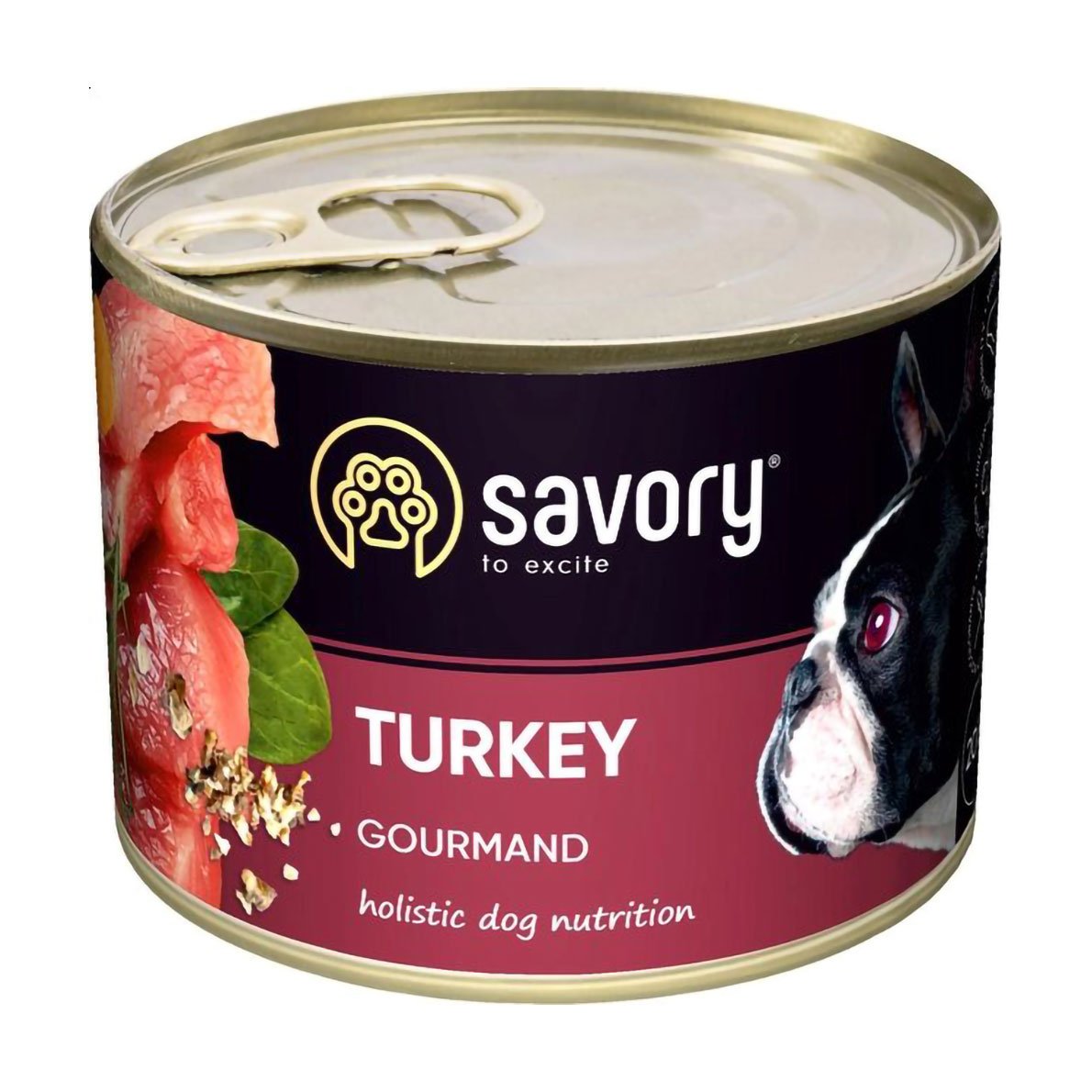 

Вологий корм для дорослих собак Savory Gourmand з індичкою, 200 г