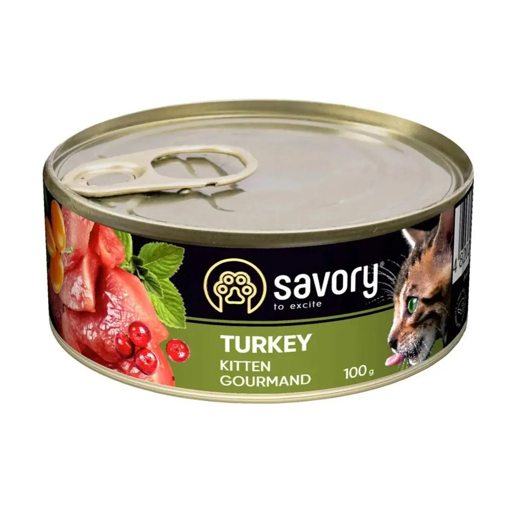 

Вологий корм для кошенят Savory Cat Can Kitten з індичкою, 100 г