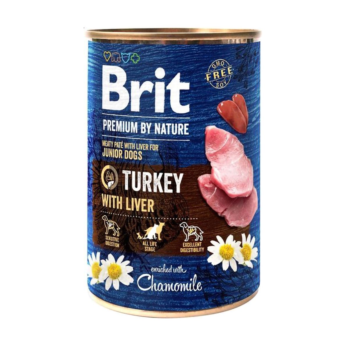 

Вологий корм для собак Brit Premium by Nature Індичка з індичою печінкою, 400 г