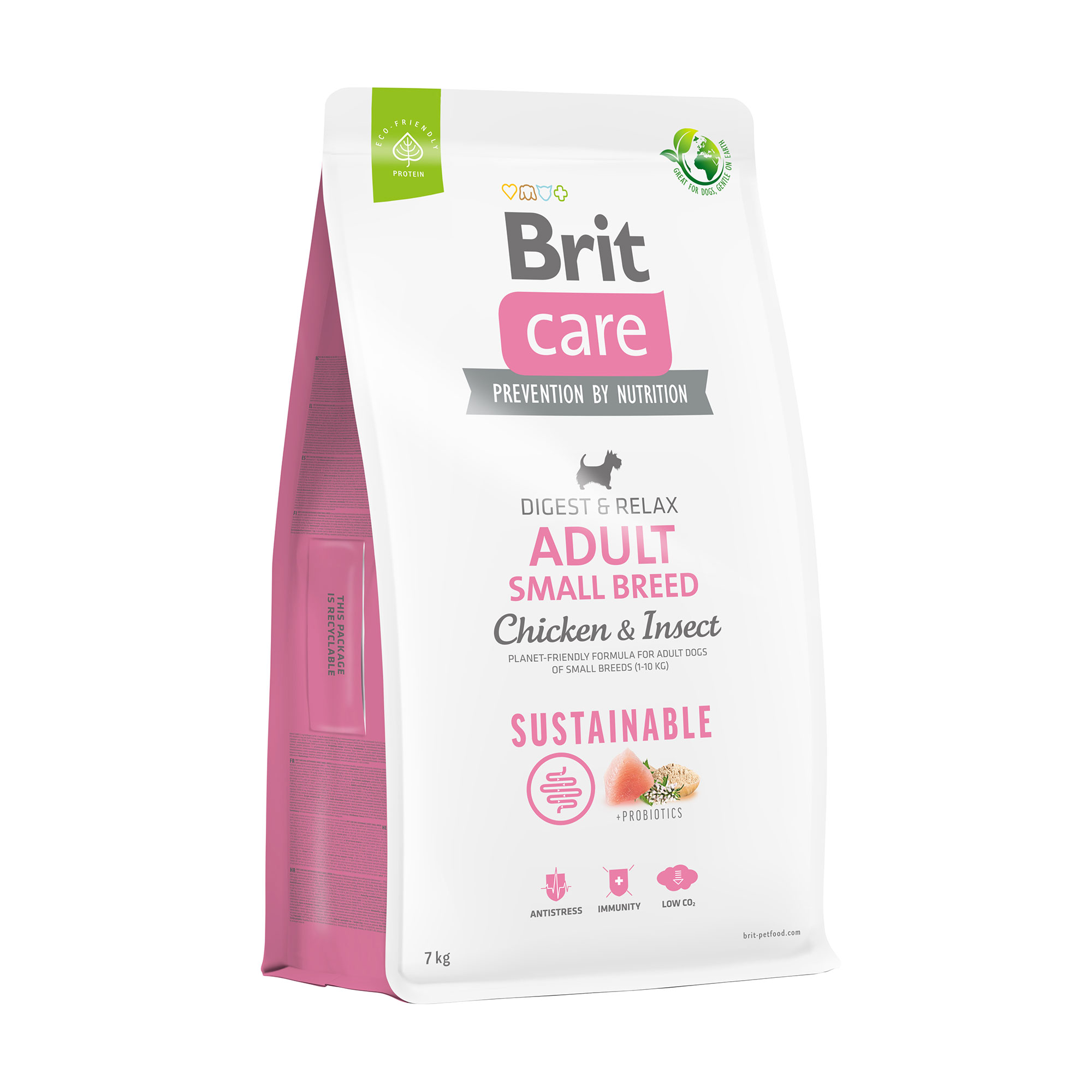 

Корм для собак малих порід Brit Care Adult Small Breed з куркою та комахами, 7 кг