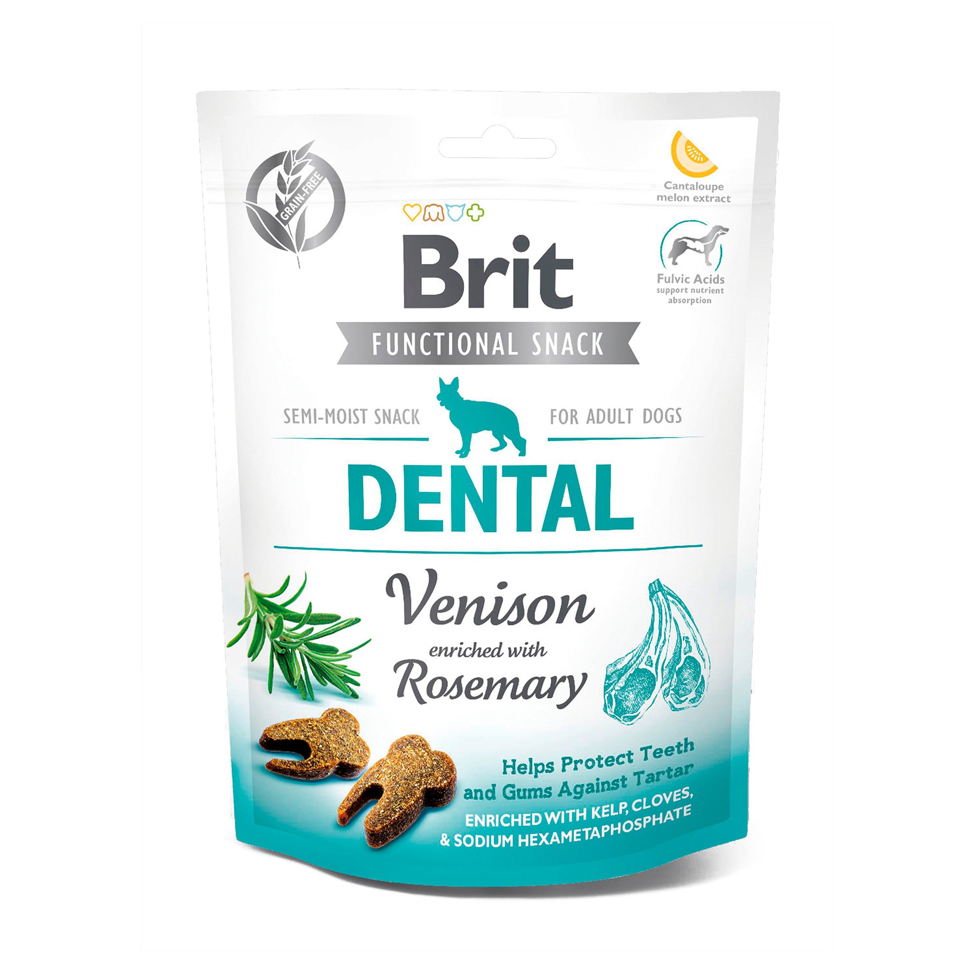 

Ласощі для собак Brit Care Dental оленина з розмарином, 150 г