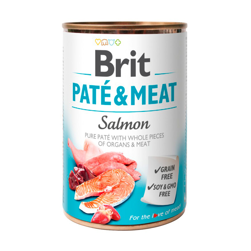 

Вологий корм для дорослих собак Brit Pate & Meat з лососем, 400 г