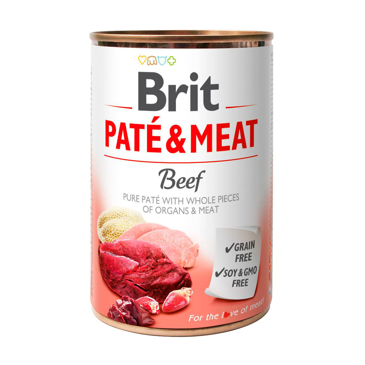 

Вологий корм для дорослих собак Brit Pate & Meat з яловичиною та індичкою, 400 г