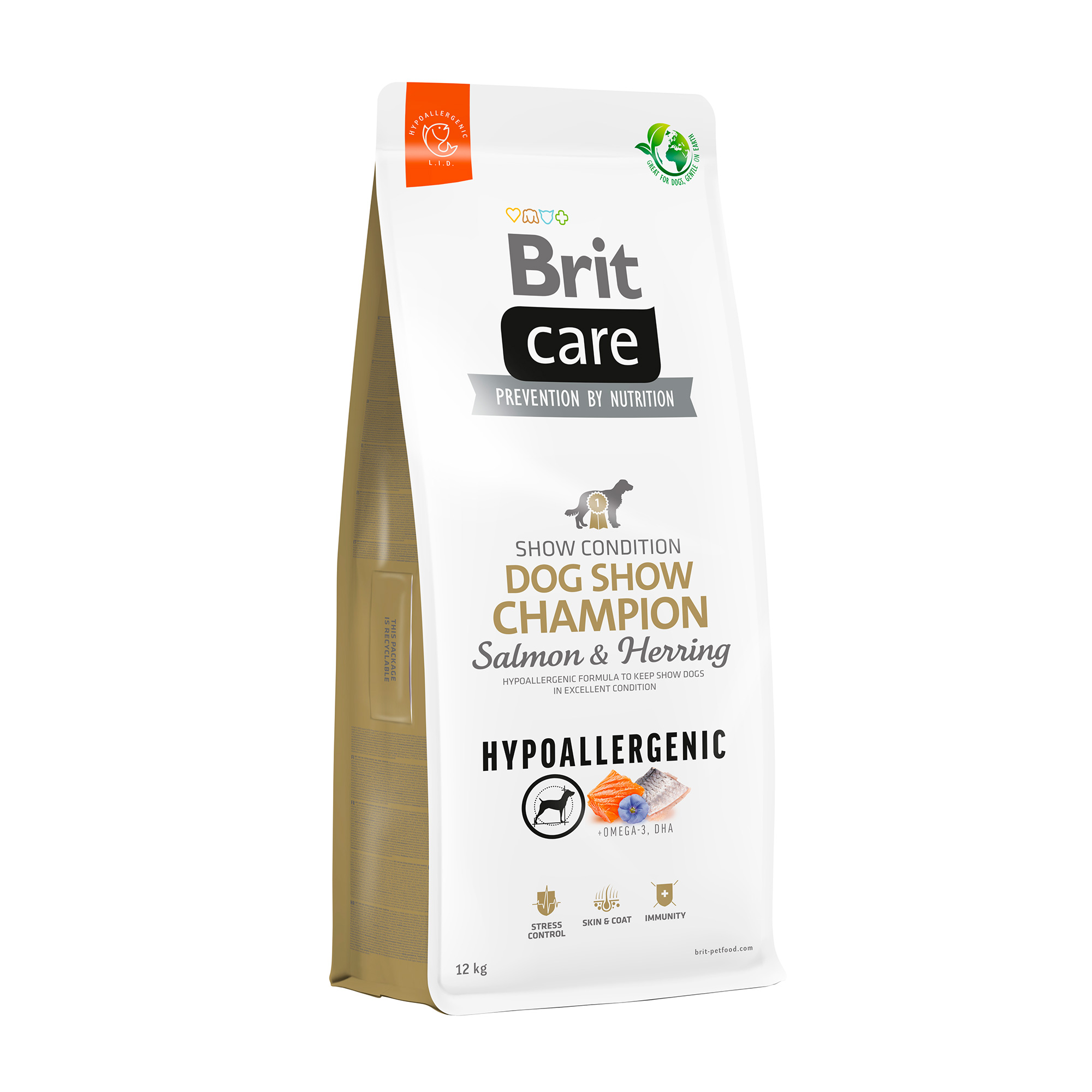 

Уцінка! Сухий корм для виставкових собак Brit Care Show Champion гіпоалергенний, з лососем та оселедцем, 12 кг